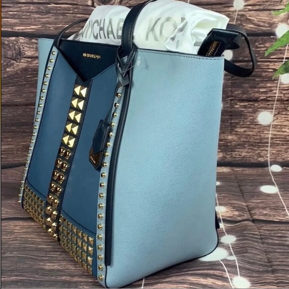 MICHAEL KORS WHITNEY POWDER BLUE MULTI LARGE - Picture 6 of 11